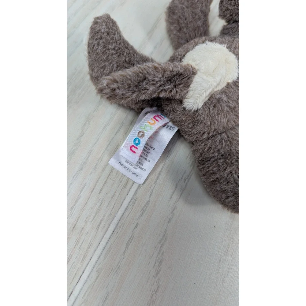Nookums Paci-Plushies Puppy Dog Pacifier Holder Brown Spot eye Plush FLAW READ